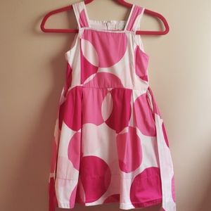 Children's Place Pink/White Polka Dot Dress-sz 6/7